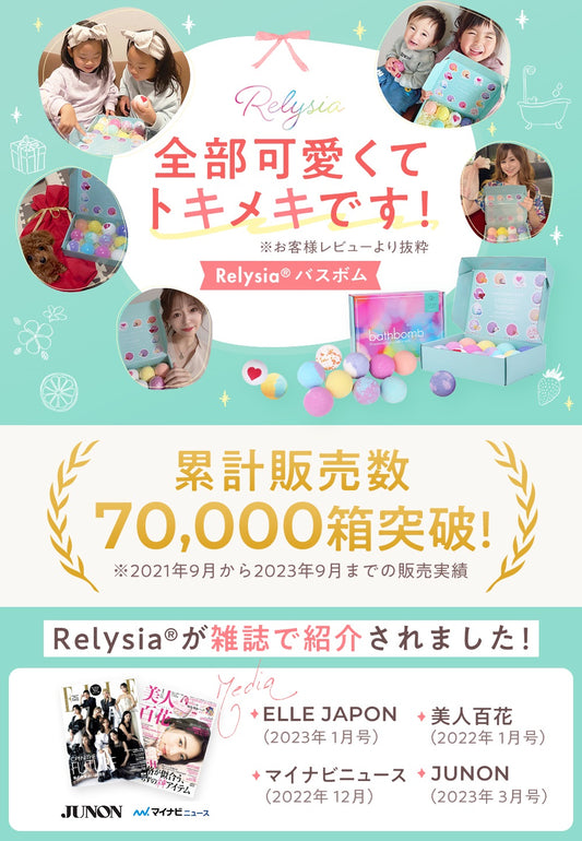 Relysia®バスボム 12個1セット -プレゼントに喜ばれています-